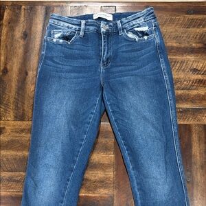 American Eagle Outfitters Dark Blue Skinny Jeans Mid Rise